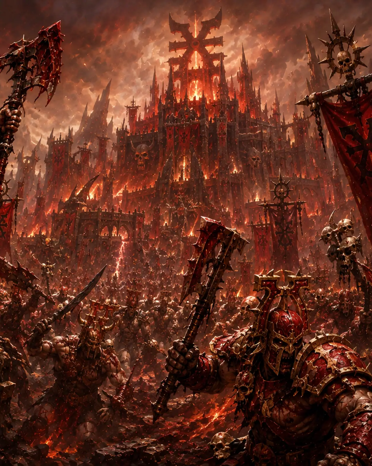 Blades of Khorne army art used in Order of Battle