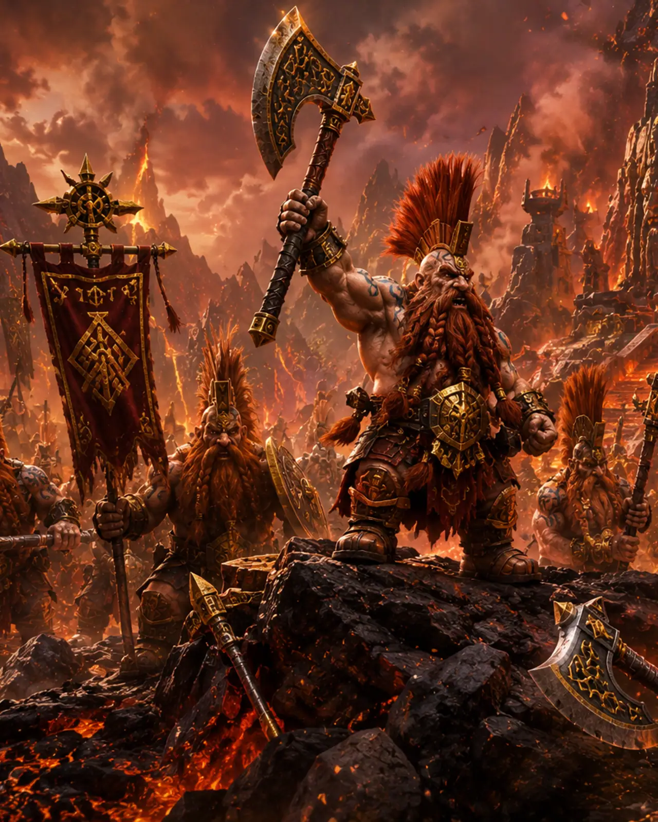 Fyreslayers army art used in Order of Battle