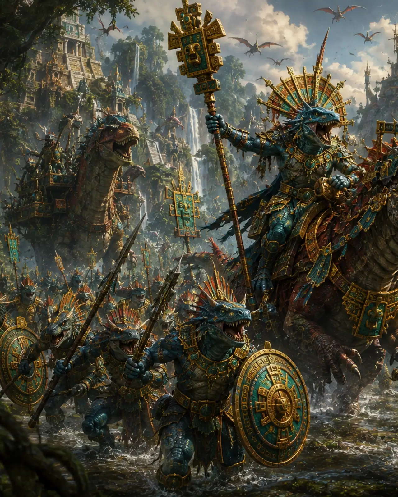 Seraphon army art used in Order of Battle