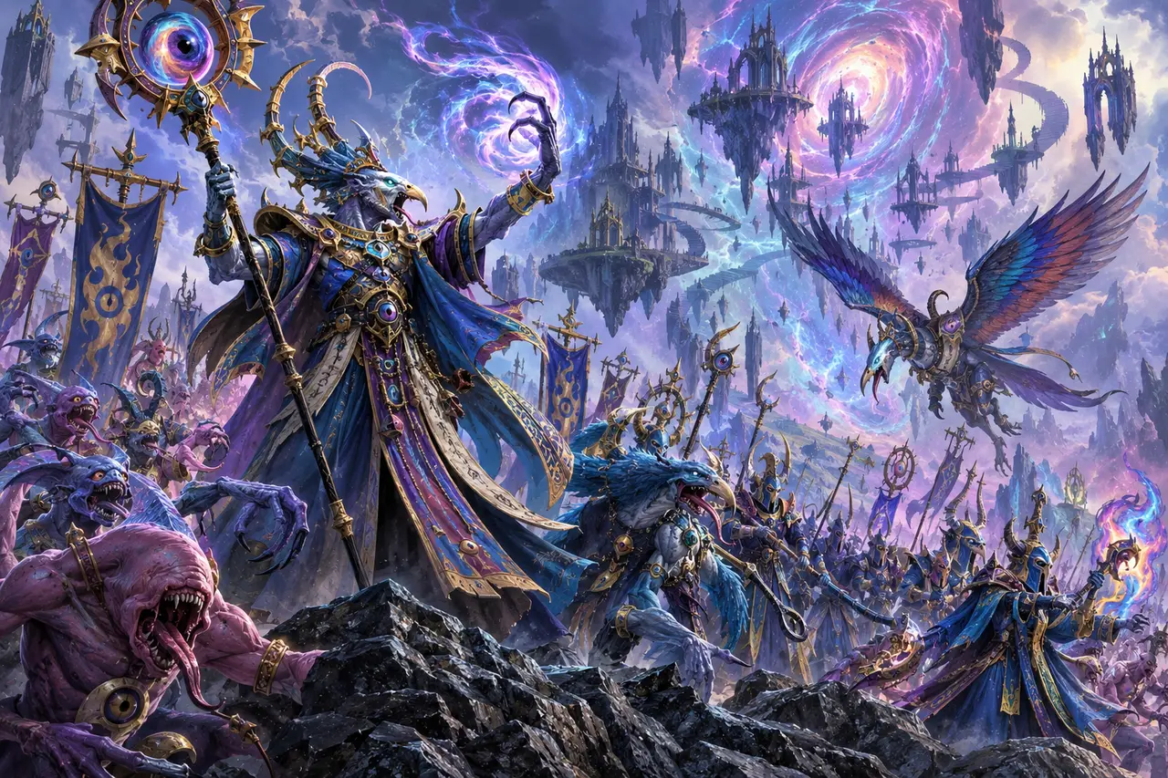 Disciples of Tzeentch army art used in Order of Battle